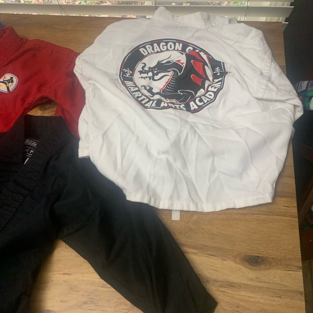 00 kids karate uniforms lot